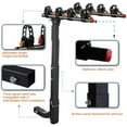 Vedouci Universal Mount 4Bike Rack, Double Foldable Cycle Holder for Cars, SUVs, and Trucks
