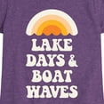 thumbnail image 3 of Instant Message - Lake Days And Boat Waves - Toddler And Youth Girls Short Sleeve Graphic T-Shirt, 3 of 6