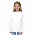 thumbnail image 2 of Garbnen Boys Long Sleeve Shirts Crewneck White Shirt Teen Girl Basic Fall Preppy Sweatshirts for Teen Girls Trendy 7-8 Years, 2 of 5