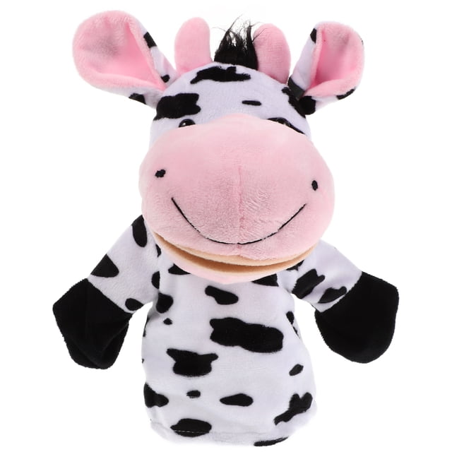 BRIGHTFUFU Marionetas de mano de peluche de animal con boca móvil, juguete para contar historias, ideal para cumpleaños infantiles y fiestas de Navidad.