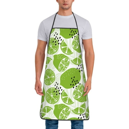 

Tideii Green Various Lemons for Tie-up Apron Unisex Waterproof and Stain-Resistant Bib Apron for Kitchen Garden Painting