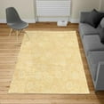thumbnail image 1 of Geometric Turkish Area Rug, Different Sized Circles and Rounds Simple Style Graphic Print Shabby Home, Soft Carpet for Living Room Decor with Distressed Look, 4' X 5.7', Pale Orange, by Ambesonne, 1 of 4