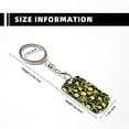 thumbnail image 4 of Goofa Lemon Fruits Flowers Leaves Printed Rectangular Metal Keychain Bag Charm Floral Charm for Purse Keys Metal Keyring Gift for Women Accessories, 4 of 7