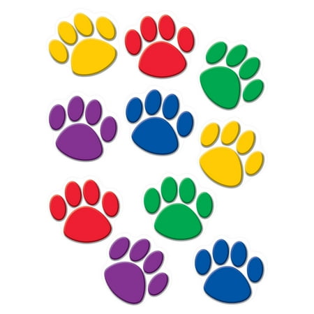 UPC: 0194629092369 | Teacher Created Resources Colorful Paw Prints Accents  30 Per Pack  3 Packs