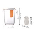 thumbnail image 5 of 1 Set of Water Pitcher with Strainer Drinks Water Jug Fridge Door Water Jug with Cups Cold Water Pitcher, 5 of 6