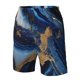 thumbnail image 4 of Balery Navy Blue Marble Traje de Baño Estilo Hawaiano para Hombre, Shorts de Secado Rápido con Bolsillos-Large, 4 of 6