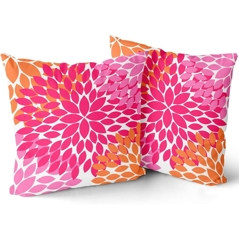 Pink orange pillow clearance