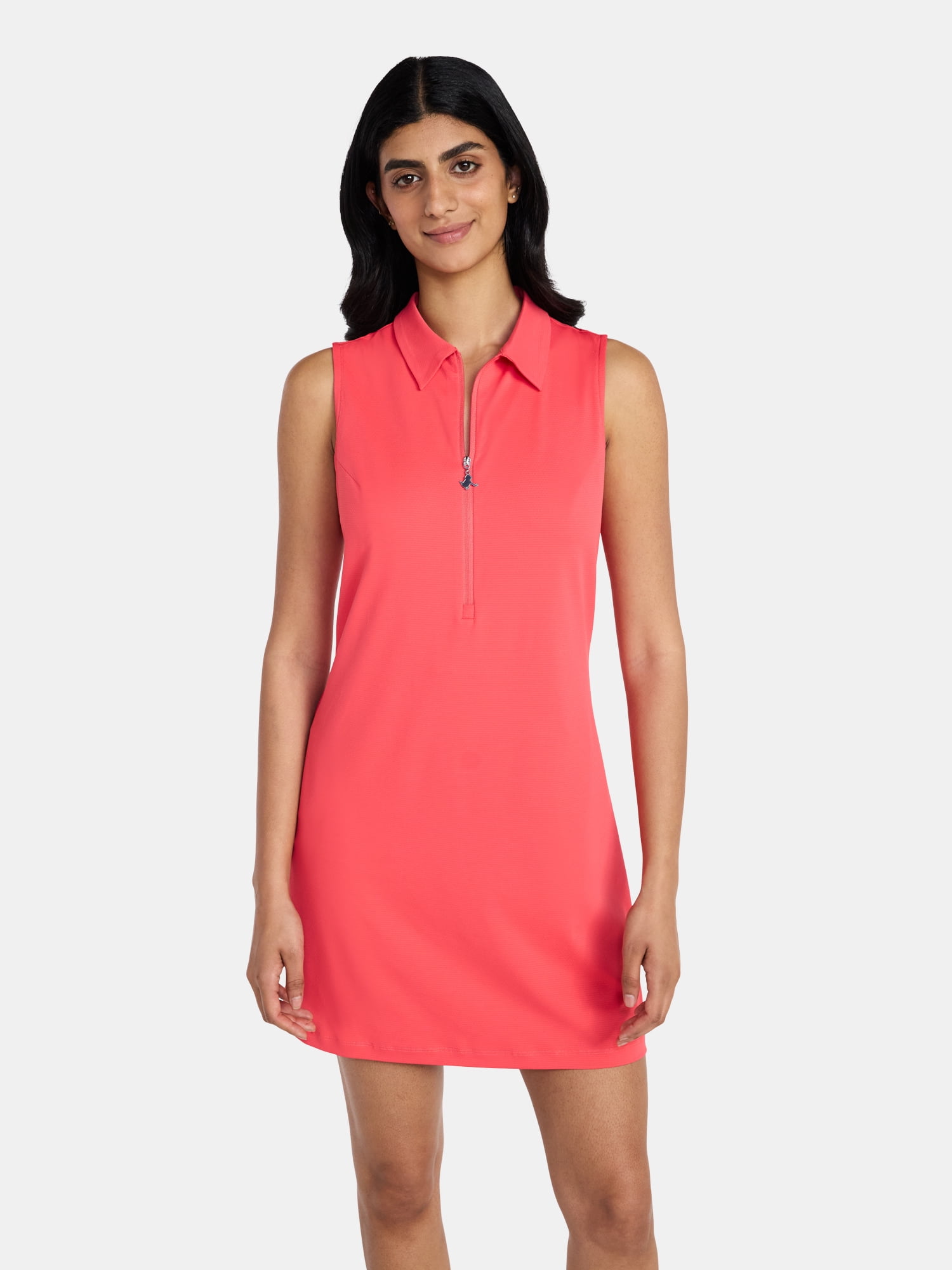 Birdie Bound Women's Karina Sleeveless Polo Dress with Body Liner, Sizes XS-XXL