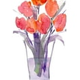 thumbnail image 2 of Dixon, Samuel 23x32 Gold Ornate Wood Framed with Double Matting Museum Art Print Titled - My Red Tulips II, 2 of 4