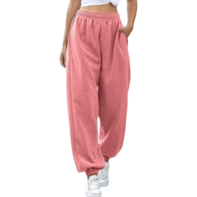 Pantalones casuales holgados de talla grande para mujer, de estilo europeo y americano, de otoño e invierno, con cintura alta y piernas anchas