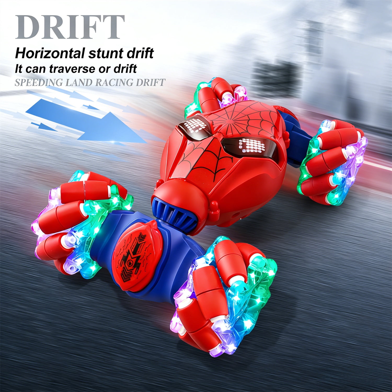 SONGLINLXS RC Drift Stunt Car, Gesture Sensing Remote Control Car for Boys 4-7, 360° Rotating Twist Toy Car with Dual Remote & Long Battery, Ideal Birthday Party Gift for Kids 3+