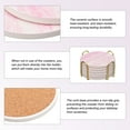 thumbnail image 4 of Posavasos para bebidas Unique Bargains 6uds Rosa con Soporte de Hierro, 4 of 6