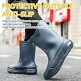 thumbnail image 4 of GAMBE Rain Boots for Men, Waterproof Non-Slip Rubber Boots Outdoor Garden Mid Calf Muck Work Shoes, Fishing Climbing Rainboots, Size 9, 4 of 7