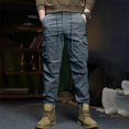 thumbnail image 5 of Awwp Mens Pants, Hiking Work Pants Outdoor Cargo Casual Sports Trousers Pants for Men Grey XXL, 5 of 6