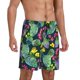 thumbnail image 2 of Balery Watercolor Cactuses Pantalones cortos de pijama de punto de algodón para hombre con cinturilla y bolsillos-Small, 2 of 6