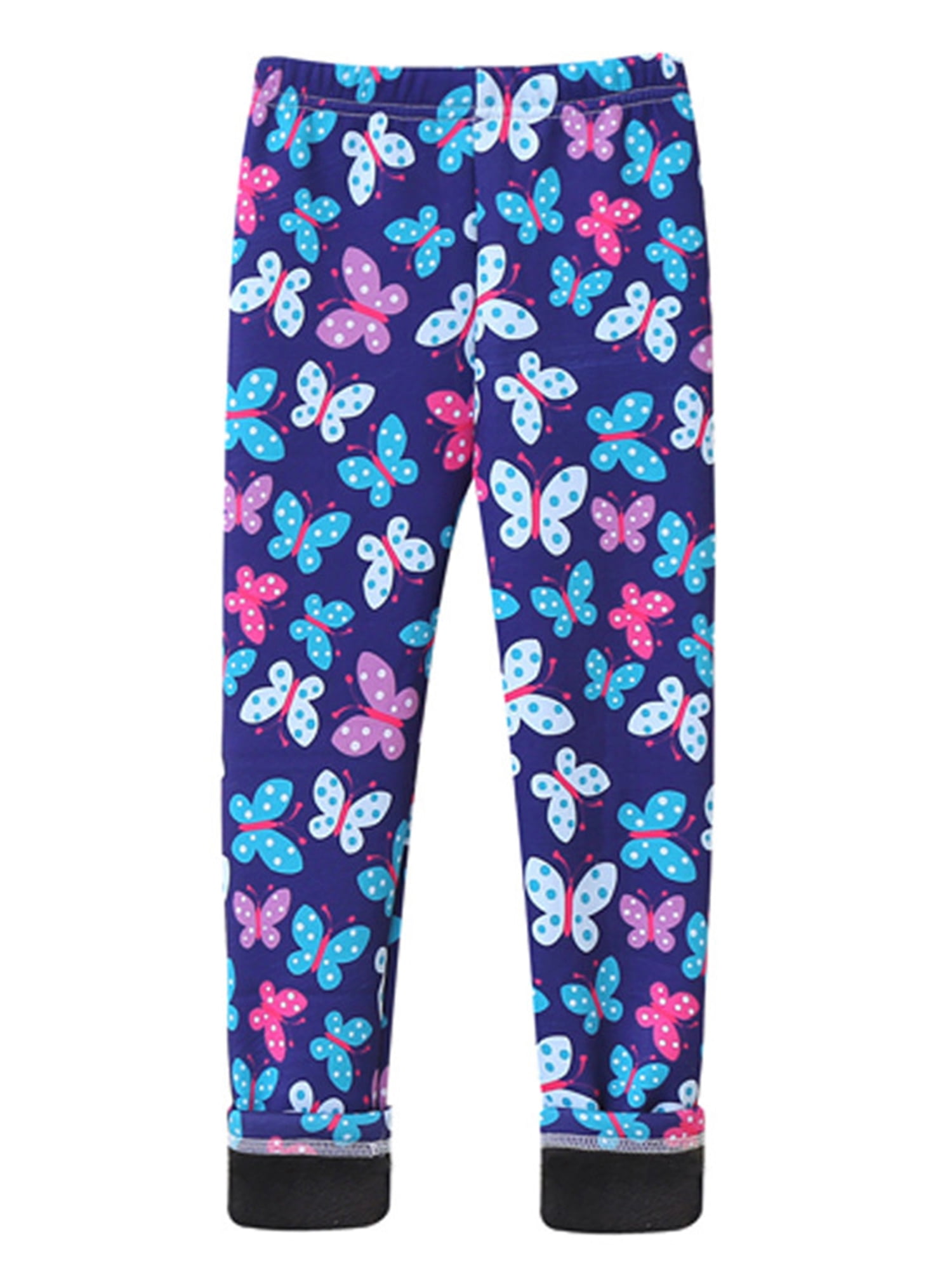 LAPAKIDS Toddler Girl Leggings for Winter Little Girl Warm Fleece Pants