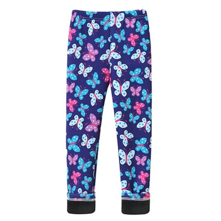 

LAPAKIDS Toddler Girl Leggings for Winter Little Girl Warm Fleece Pants 4-5 T