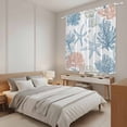 thumbnail image 4 of Blue Coastal Coral Kitchen Curtains, Ocean Starfish Nature Plant Light Filtering Window Curtain Panels, 2Pcs Rod Pocket Window Treatments Set for Living Room Bathroom Bedroom 42x63 Inches, 4 of 9