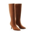 thumbnail image 4 of DREAM PAIRS Women's Knee High Boots, Pointed Toe Kitten Heel Dress Boots with Side Zipper, 4 of 7