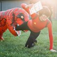 thumbnail image 3 of Disfraz inflable de tiranosaurio, disfraz de Halloween, juego de rol, disfraz inflable de dinosaurio musculoso realista, 3 of 5
