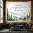 thumbnail image 6 of Misty Evergreen Forest at Dawn, Serene Watercolor Nature Landscape for Nature Lovers, Inspirational Room Decor Housewarming Gift Tapestry Wall Hanging for Bedroom, Living Room and Dorm, 6 of 7