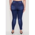 thumbnail image 5 of Women's Plus Size WAX High Waisted Distressed Frayed Skinny Jeans, 5 of 5