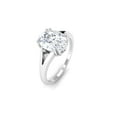 thumbnail image 4 of Rosec Jewels Certified Moissanite Oval Engagement Ring 2 Carat - Split Shank Ring (7X9 mm, D-VS1 Quality), 10K White Gold, US 9.00, 4 of 7
