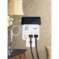 thumbnail image 2 of Hyper Tough 3-Outlet Surge Tap With 2 USB Ports, White, 2 of 8