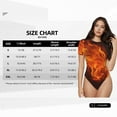 thumbnail image 5 of Hirioo Fiery Orange Flames Energy for Women's Round Neck Short-sleeved Onesie Basic Bodysuits-Large, 5 of 7