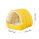 thumbnail image 3 of Hamaca cálida para loros | Cama colgante de algodón grueso y afelpado | Espacio de descanso invernal acogedor para loros medianos | Accesorio de jaula de tela suave | Amarillo, gris, verde y morado, 3 of 5