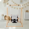 thumbnail image 5 of 2-in-1 Baby Bouncer Jumper & Toddler Swing, Montessori Wooden Swing Set with Stand for Outdoor/Indoor, Suitable for Kids Up 3 Yrs, 5 of 8