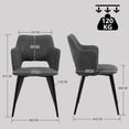 thumbnail image 4 of Set de 2 Sillas Comedor Cómodas, Color Gris, 4 of 6