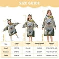 thumbnail image 3 of BZSMCE Wearable Blanket Hoodie Fashion Glow Ferns Home Wear, 3 of 7