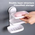 thumbnail image 2 of Billuyoard Jabonera fuerte sin perforaciones, soporte para almacenamiento de tazas, extraíble, de doble capa, organizador de pared, cocina, Juegos de accesorios de baño, 2 of 6