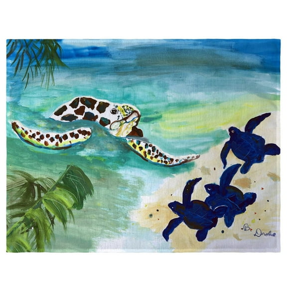 Betsy Drake PM1191 14 x 18 in. Sea Turtle & Babies Place Mat - Set of 4