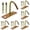 Gold*5, variant on 5PCS Fan Fixture, Metal J Shaped Ceiling Mount Hook Hanger, Rectangle Shape Base Floor Ceiling Fan Mounted Hook Hanger