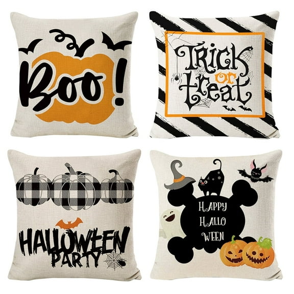 Halloween Decorations Pillow Covers 18x18 Halloween Decor Throw Pillow Covers Indoor Outdoor Fall Pumpkin Pillow Covers Decorative Cushion Cases for Home Sofa Couch