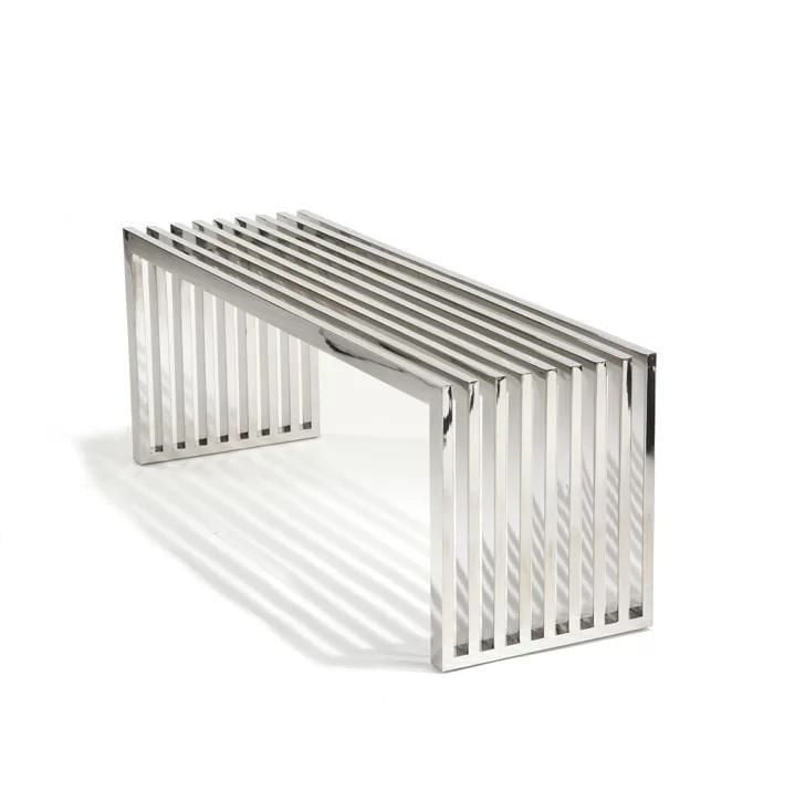 Plata Décor Import Inc Nove Large Polished Bench
