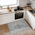 thumbnail image 2 of Jamfeel Washable Entry Rug Floral Print Washable Carpet 2x3 Small Rugs Entryway Kitchen Bedroom, Beige, 2 of 5