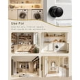 thumbnail image 3 of GOBEKOR Lot de 2 Boutons de Porte Factices Noirs Intérieur Noir Mat Bouton de Porte Factice Simple pour Garde-Robe Boutons de Porte Factices Ronds pour Portes Françaises Bouton Latéral Simple, 3 of 8