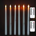 thumbnail image 3 of Bienvenido 6 velas LED sin llama parpadeantes con luz cálida y 2 mandos a distancia para Navidad, Acción de Gracias, Halloween, decoración del hogar y boda, 3 of 8