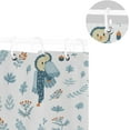 thumbnail image 5 of Coolnut Owls and Plants Bath Shower Curtain Liners 72"x72", 100% Polyester Waterproof with C-Shaped Curtain Hook Modern Bathroom Decoration 1 Panel, 5 of 5