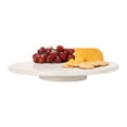 thumbnail image 3 of Creative Co-Op Marble Lazy Susan, White, 3 of 6