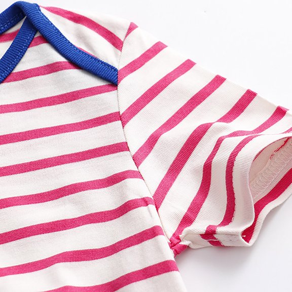 Vedolay Jumpsuits For Girl Baby Girl Clothes Romper Short Pants Skirt Chiffon Short Sleeve Ruffle Jumpsuit Outfit,Red 3Years