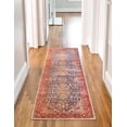 thumbnail image 3 of Unique Loom Timeless Collection Area Rug - James (2' x 6' Runner Navy Blue/Gold), 3 of 7