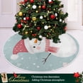 thumbnail image 5 of Merry Christmas Snowman Gifts Christmas Tree Skirt 48 Inch Winter Xmas Tree Mat for Home Party Holiday Decorations, 5 of 5