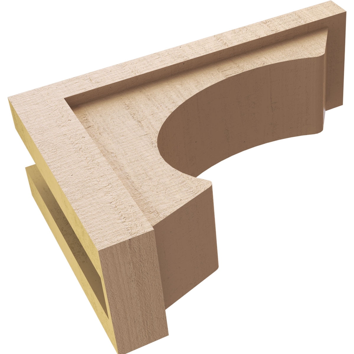 5"W x 15"D x 10"H Classic Emerson Rough Cedar Woodgrain TimberThane Corbel, Primed Tan