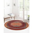 thumbnail image 3 of Rugs.com Hyacinth Collection Rug – 8 Ft Round Orange Medium Rug Perfect For Kitchens, Dining Rooms, 3 of 9