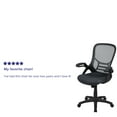 thumbnail image 6 of BizChair High Back Dark Gray Mesh Ergonomic Swivel Office Chair with Black Frame and Flip-up Arms, 6 of 16