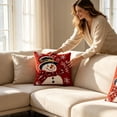 thumbnail image 4 of Antqov Christmas Pillow Covers 18x18" Holiday Throw Pillow Cases Winter Xmas Decorative Pillowcase for Sofa Couch Living Room Home Christmas Decorations, 4 of 6